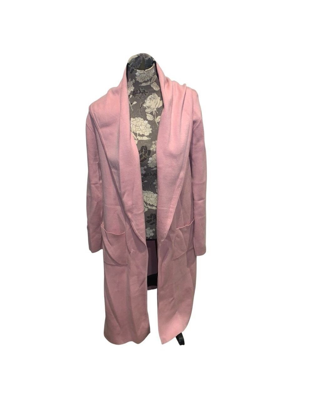 MAXSPORT Pink Sweater Coat with pockets size large NWT